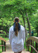 Light weight scrunchie bandana, hand-blockprinted by Pakistani artisans.